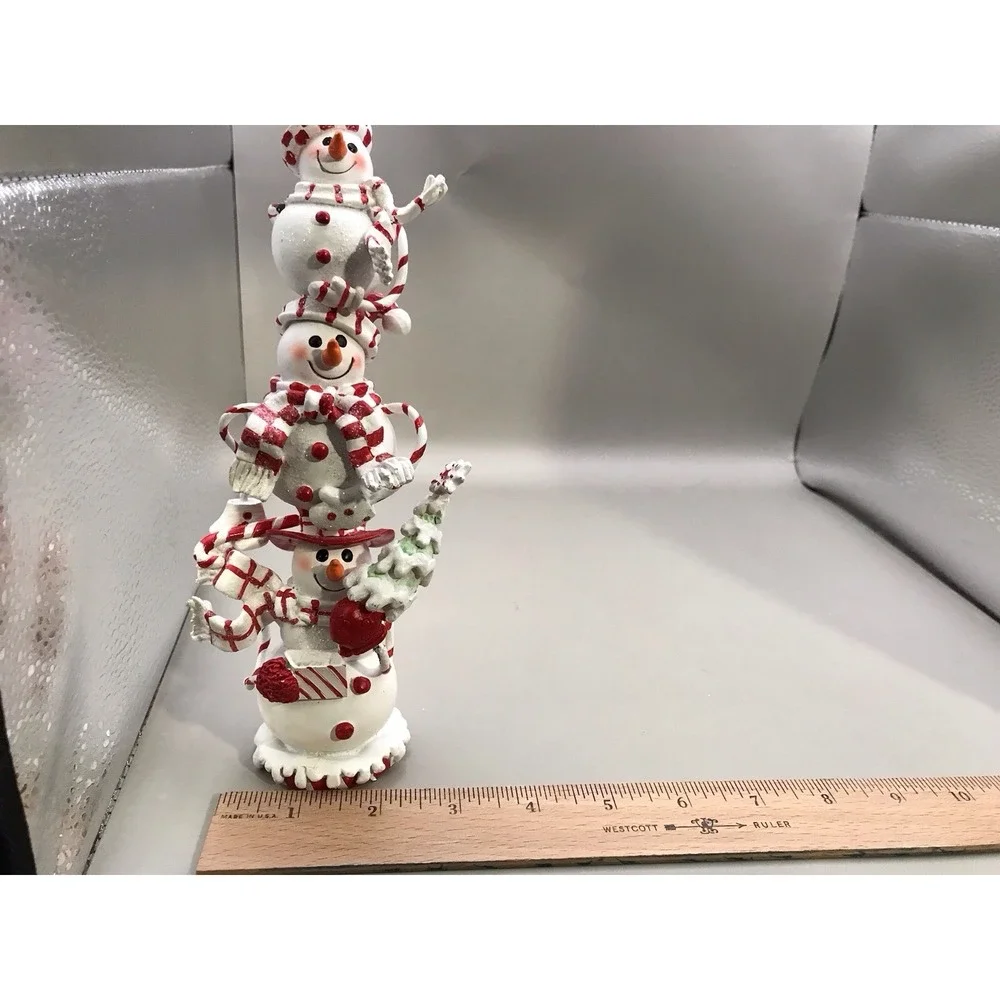 Snowman Totem Bendable Arms Resin 10